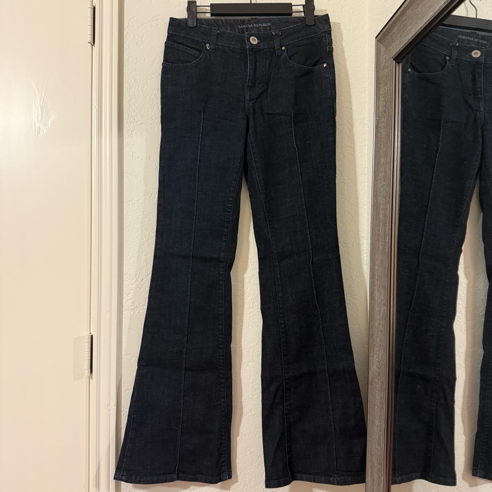 Banana republic dark wash flare jeans